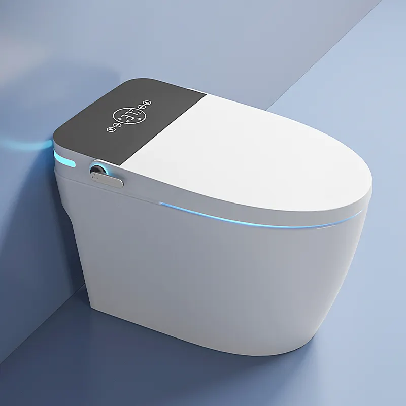 china custom Automatic Flush Intelligent Electronic Bidet Toilet Bowls One Piece Bathroom Smart WC Toilet