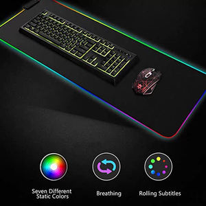 Xxl Custom Glowing RGB Led Non-slip Mouse Pad USB <strong>Gaming</strong> <strong>Mousemat</strong> - Product Image 6