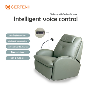 Gerfenii Meubles de luxe pour le salon Fauteuil berçant <span class=keywords><strong>inclinable</strong></span> en cuir Fauteuil de canapé <span class=keywords><strong>inclinable</strong></span> pivotant <span class=keywords><strong>et</strong></span> massant - Product Image 2