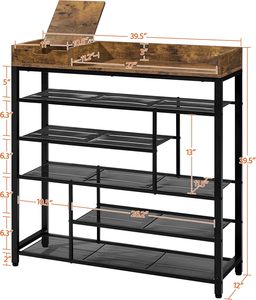 工場卸売 段積み式靴収納棚 フリースタンディングシューズオーガナイザー収納ボックス 玄関靴キャビネットラック - Product Image 2