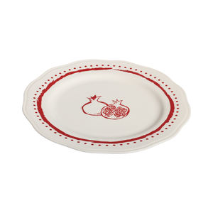 Venta al por mayor precio de fábrica cerámica porcelana fruta Chat colección platos frase personalizada fruta impresión - Product Image 1