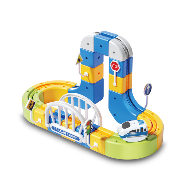 Indoor Kid Assembly Electric Toy Set Anti Gravity Magnetic Train Tracks Versatile Building Blocks with Track Rail Suspension Kit