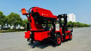 משאית מלגזה בעלת ארבע פונקציות הנעה כפולה-מדינה, טיפול במטען 10 טון זנב מנוף צ 'נגלי Jiangwei 16.4 מ' - Product Image 5