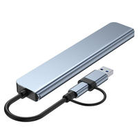 Hub USB-C 7-en-1 : Adaptateur de station d'accueil USB 3.0 haute vitesse pour ordinateur portable