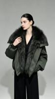 Veste d'hiver épaisse pour femme, nouvelle collection, col en fourrure de vison véritable amovible, manteau chaud en fourrure