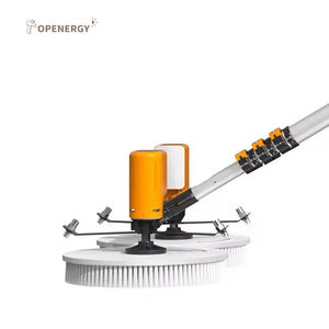 Machine de nettoyage <span class=keywords><strong>solaire</strong></span> rotative à double tête Topenergy AC100-240V <span class=keywords><strong>Moteur</strong></span> 350W Câble 19m Nettoyage à sec/à l'eau des panneaux solaires - Product Image 3