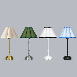 Lampada da <span class=keywords><strong>Tavolo</strong></span> Ricaricabile in Metallo di Alta Qualità, Lampada Wireless Creativa in Metallo, Lampada da <span class=keywords><strong>Tavolo</strong></span> in Tessuto per Studio e Camera da Letto - Product Image 2