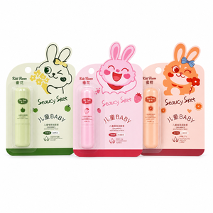 Protector Solar Natural Humectante para Niños, Bálsamo Labial Transparente con Sabor Afrutado, Barra Hidratante de Larga Duración, Diseño Infantil con Dibujos Animados - Product Image 1