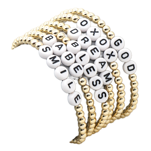 <span class=keywords><strong>Bracelet</strong></span> en acier inoxydable pour hommes et femmes, avec perles rondes boho, colorées, bon marché, fait à la main, vente en gros, nouvelle mode - Product Image 1