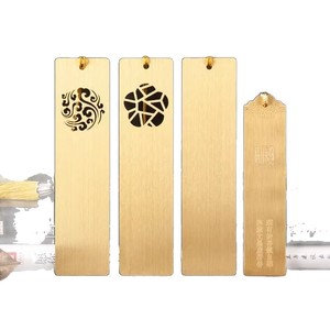 Wanghua Brass <b>Bookmark</b> Tassel Style 8.8x2.7cm Custom Engraved Classic Chinese Design Gift - Product Image 2
