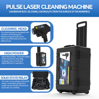 Machine de nettoyage laser pulsée 100W 200W 300W 500W en valise pour l'élimination de la rouille, du revêtement, de la peinture, des taches d'huile et des graffitis