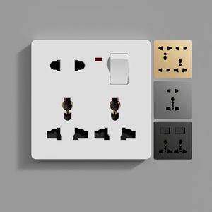 Interrupteurs muraux en cuivre pur de haute qualité 220v, prise électrique double pôle britannique 13A - Product Image 2