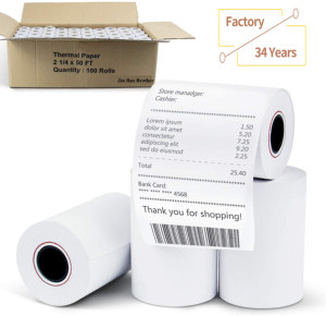 Papel Térmico para Recibos, Directo de Fábrica, Premium, Libre de BPA, 57/80mm, Papel de Alta Luminosidad para Comercios, Supermercados y Restaurantes - Product Image 1