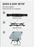 Ensemble table et chaise pliantes en aluminium aéronautique ultra-léger pour le camping en plein air, chaise lune portable pour la conduite autonome et la randonnée