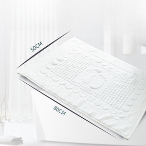 Ensemble de tapis de bain de luxe en coton absorbant avec motif jacquard pour hôtel, spa, douche/baignoire - Product Image 2