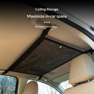 Sac de rangement en filet noir <span class=keywords><strong>pour</strong></span> toit et intérieur de voiture, grande capacité, design peu encombrant, idéal <span class=keywords><strong>pour</strong></span> les voyages en voiture - Product Image 3