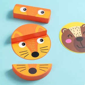 Jeu familial stimulant la pensée des tout-petits, blocs en bois colorés de forme ronde, jeux de construction pour enfants - Product Image 2