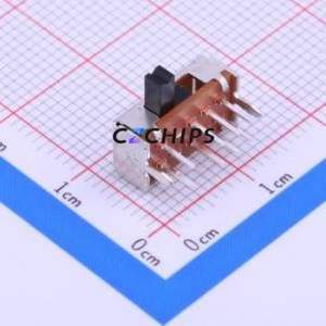 MFP213P-RA Slide Switch Through hole Component (THT) Switch Double Pole Three Throw Rectangle Pin Header PC Pin 200mA - Product Image 1