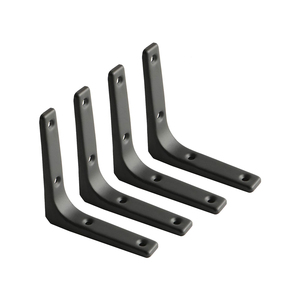เหล็กยึดผนังชั้น,4X4นิ้ว Heavy Duty ชั้นวางของสนับสนุนวงเล็บตกแต่งมุมร่วมวงเล็บ,เคลือบสีดำ13.049 - Product Image 2