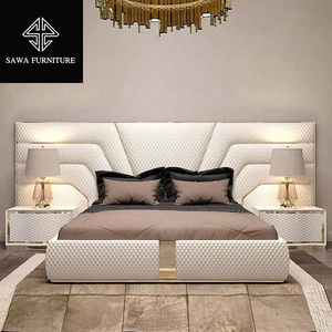 Marco de cama doble tapizado de cuero, moderno y lujoso, tamaño <span class=keywords><strong>king</strong></span>, último diseño - Product Image 5