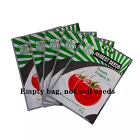 Sacs en plastique personnalisés scellés sur 3 côtés, 25g 50g, avec impression de logo, petits sacs aluminisés, emballage pour graines de tomates agricoles