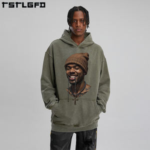 Personnalisation en gros de sweat-shirts en coton biologique pour hommes, imprimés numériquement, surdimensionnés, lavés, de haute qualité, pour l'hiver - Product Image 6