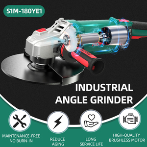 Meuleuse d'angle polyvalente et puissante de 180 mm, idéale pour diverses applications, du découpage du métal à la polissage et l'ébavurage de la pierre - Product Image 1