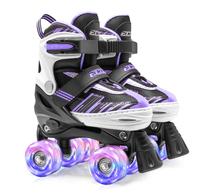 Patins à roulettes Quad pour garçons et filles Patins à roulettes en ligne clignotants de taille réglable populaires et chauds
