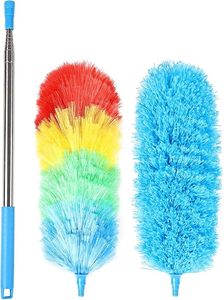 Spolverino Statico Estensibile Arcobaleno in Microfibra Riutilizzabile con Asta Telescopica Pieghevole e Lavabile per Pulizia Ventilatori a Soffitto - Product Image 2