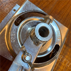 Poignée carrée flexible en <span class=keywords><strong>fonte</strong></span> d'acier galvanisé pour climatisation, couleur argentée, plaquée zinc, pour le contrôle du volume et l'économie d'énergie - Product Image 3