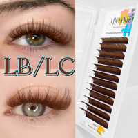 Extensions de cils Abonnie Brown Lash Trays Cashmere Matt Volume Marron Courbures J B C D CC DD LJ LB LC LD M L