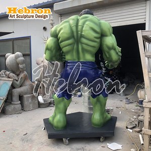 Figuras de Acción Realistas de Tamaño Natural, Escultura de Fibra de Vidrio del Hombre Musculoso <span class=keywords><strong>Hulk</strong></span>, Estatua del <span class=keywords><strong>Hulk</strong></span> de Película de Superhéroes, Figuras de Acción - Product Image 4