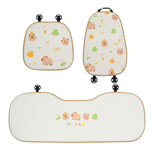 Capybara Car Seat Cushion Set Honeycomb Cooling Pad With Neck Pillow For Auto Interior Protection And Comfort - Product Image 5