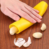 Gadget de cuisine facile à nettoyer, durable, en silicone de qualité alimentaire, éplucheur d'ail manuel et outils pour fruits et légumes, lavage à la main