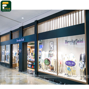 Modern Contemporary Fashion Store Display Rack Apparel Rail Wall Panel Reception Counter Fixture - Product Image 6