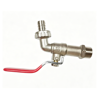 Robinet d'arrêt à boule en laiton moderne de 1/2 pouce, robinet d'angle long en fer pour cuisine, extérieur, jardin, lavabo, machine à laver