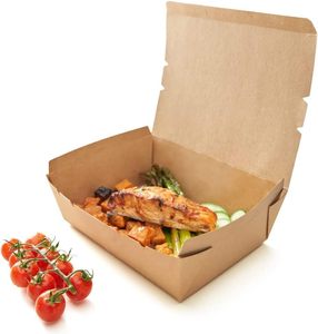 Phân Hủy Sinh Học Kraft Hộp Giấy Tráng Miệng Bánh Sandwich Cupcake Salad Thực Phẩm Takeaway Container Box Đối Với Đảng Dã Ngoại - Product Image 5
