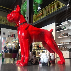 Escultura de bóxer de fibra de vidrio para perros, escultura profesional de fábrica china, OEM, personalizada, hecha a mano, para Decoración - Product Image 4