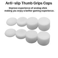 Capuchons de joystick antidérapants en silicone multicolores 8-en-1 à profil haut et bas pour manettes PS5/PS4/Xbox One/Switch Pro