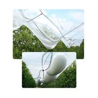 Filet anti-grêle durable en porcelaine blanche avec bord bleu pour la protection des vergers agricoles