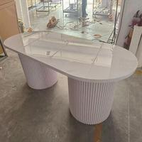 Modernes neues Design Hochzeits torte Display PVC Ripple Sockel Acryl Esstisch Bankett Tisch
