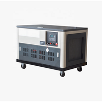 Générateur à essence monophasé 15 kW à faible bruit, bicylindre en V, AVR, bobine entièrement en cuivre, alimentation de secours domestique