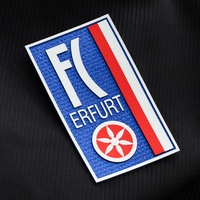 Kustom Logo karet silikon patch untuk sepak bola hoki tim sepak bola besi patch dengan bentuk hati dan bunga untuk topi