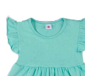 Tenue d'été pour filles : Tunique à manches volantées imprimé écrevisses et homards, short à pois et volants – Qualité supérieure - Product Image 2