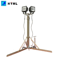 Mât de levage portable en alliage d'aluminium AKX à tirage droit, hauteur 6M-8M, système d'éclairage de secours pour les tremblements de terre