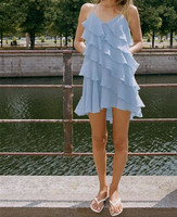 Robe dos nu sexy MYST&ZA pour femme, nouvelle collection été 2026, tendance, simple, polyvalente, avec décoration superposée 8235487