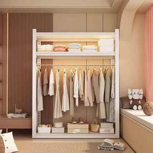 Organizador <span class=keywords><strong>de</strong></span> ropa para el hogar moderno, armario pequeño para sala <span class=keywords><strong>de</strong></span> estar con unidades <span class=keywords><strong>de</strong></span> almacenamiento <span class=keywords><strong>de</strong></span> hierro y estantes, estante <span class=keywords><strong>de</strong></span> ropa <span class=keywords><strong>de</strong></span> estilo Popular - Product Image 6