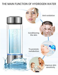 YenvQee 1700ppb filtro H2 ricco tazza di bottiglia di acqua idrogeno alcalino ionizzatore idrogeno generatore di acqua con bottiglia di vetro - Product Image 3