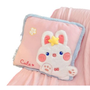Cute Animals Plush Pillow Blanket Square Folded For Car Office Nap Comfortable Soft Decorative <b>Throw</b> Pillow - Product Image 5