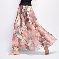 Ensemble deux pièces taille haute élégante par motifs imprimé floral Maxi Long Plus Size Elegant Womens Wrap Skirts Plain Office Lady